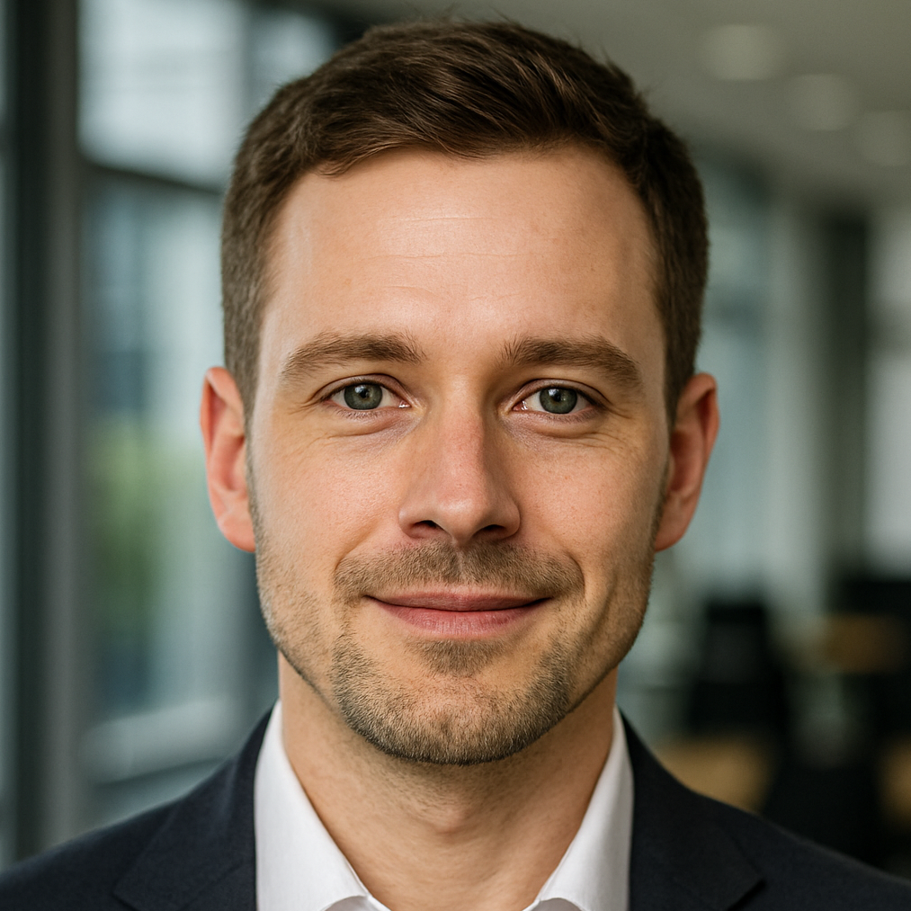Mitarbeiter im Anzug mit Business Hintergrund